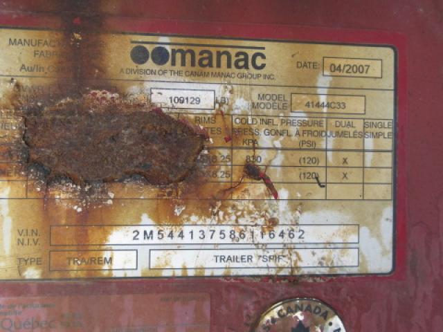 2008 Manac End Dump